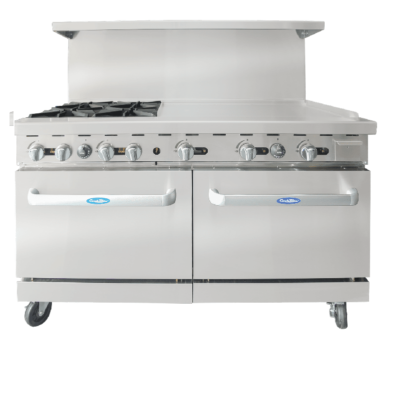Cook Rite AGR-4B36GR — 60″ Gas Range with Four (4) Open Burners & 36″ Griddle Combination Range Atosa