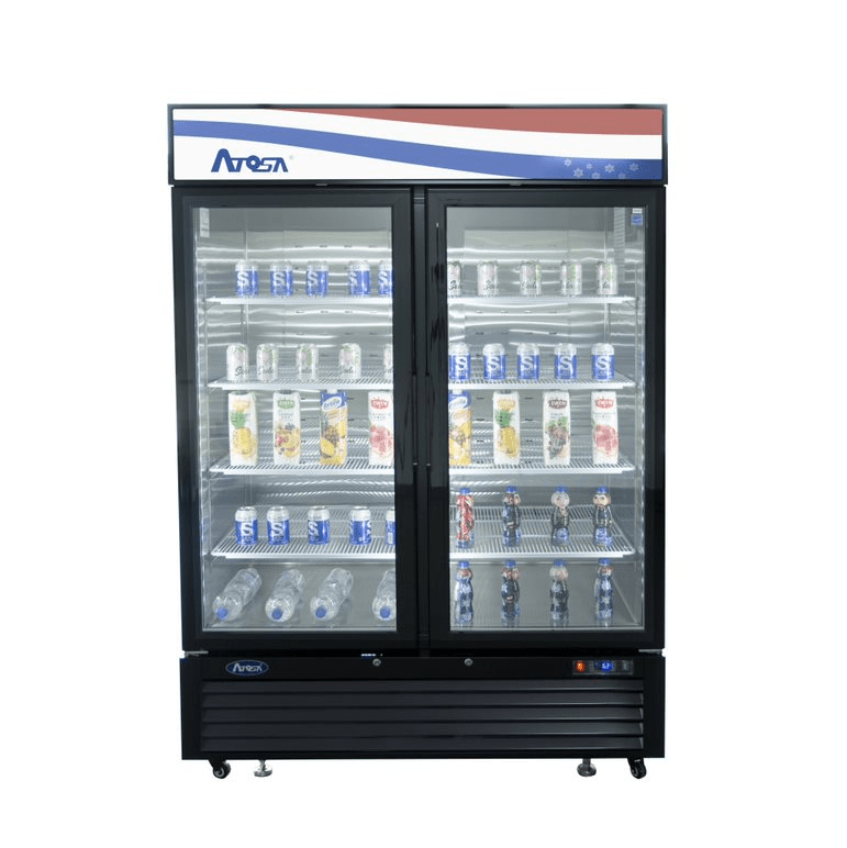 Atosa MCF8723GR 44 cu ft Double Section Refrigerated Merchandiser 2-Door Glass Refrigerator/Merchandiser Atosa 