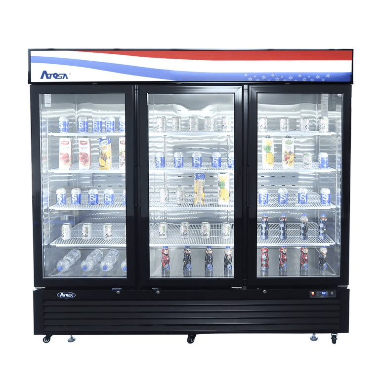 Atosa MCF8724GR 69 cu ft Triple Section Refrigerated Merchandiser 3-Door Glass Refrigerator/Merchandiser Atosa 