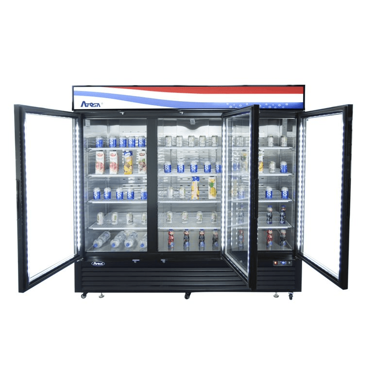 Atosa MCF8724GR 69 cu ft Triple Section Refrigerated Merchandiser 3-Door Glass Refrigerator/Merchandiser Atosa 