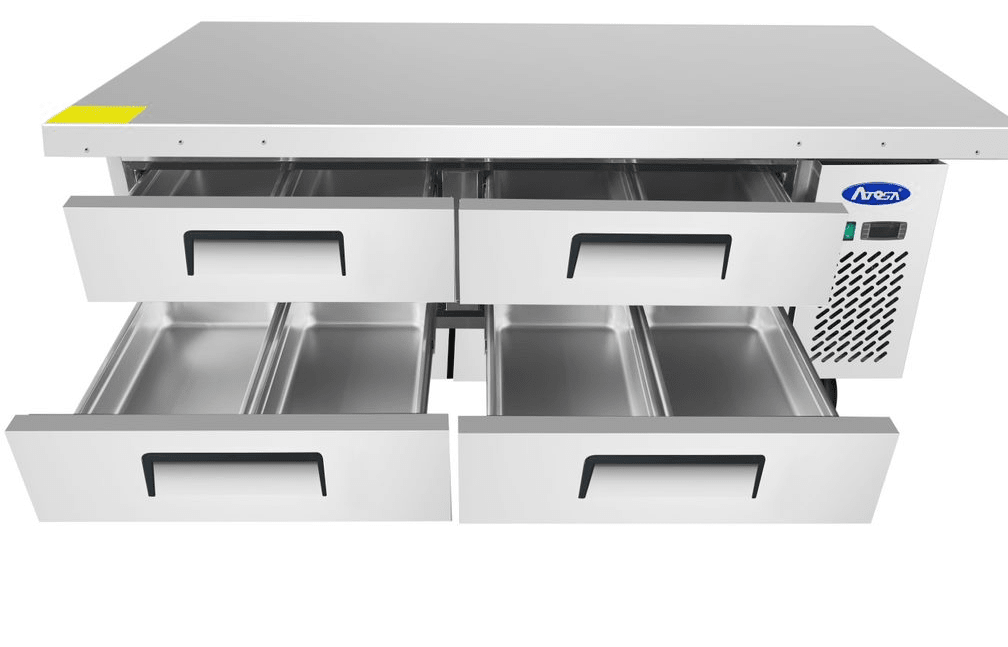 Atosa MGF8454GR 76" Double Section Extended Top Stainless Steel Chef Base Chef Base Atosa 