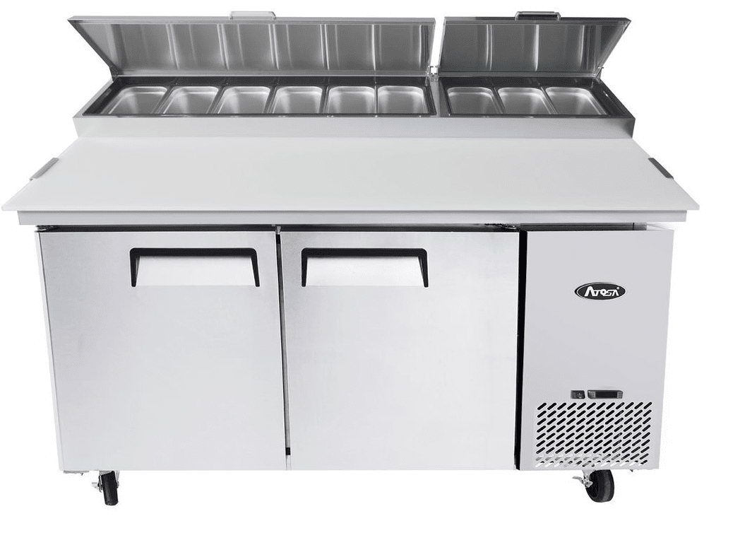 Atosa MPF8202GR 67" Double Section Refrigerated Pizza Prep Table Pizza Prep Atosa 