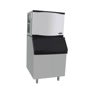 Atosa YR450-AP-161 + CYR400P 460lb/24hr Cube-Style Ice Machine With Bin Atosa 