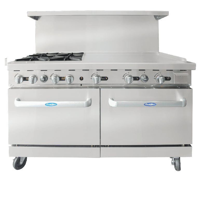 Cook Rite AGR-4B36GR — 60″ Gas Range with Four (4) Open Burners & 36″ Griddle Combination Range Atosa 