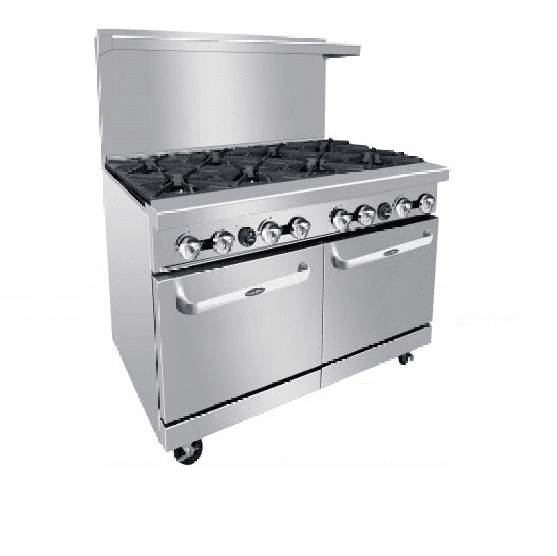 Cook Rite AGR-8B — 48″ Gas Range with Eight (8) Open Burners and Two Ovens 8 Burner Range Atosa 