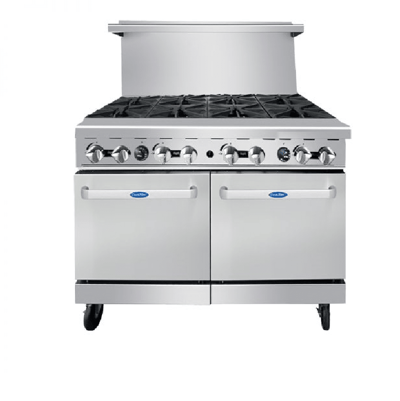 Cook Rite AGR-8B — 48″ Gas Range with Eight (8) Open Burners and Two Ovens 8 Burner Range Atosa 