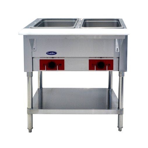 CookRite CSTEA-2C 2 Open Well 120v Electric Steam Table Steam Table Atosa 